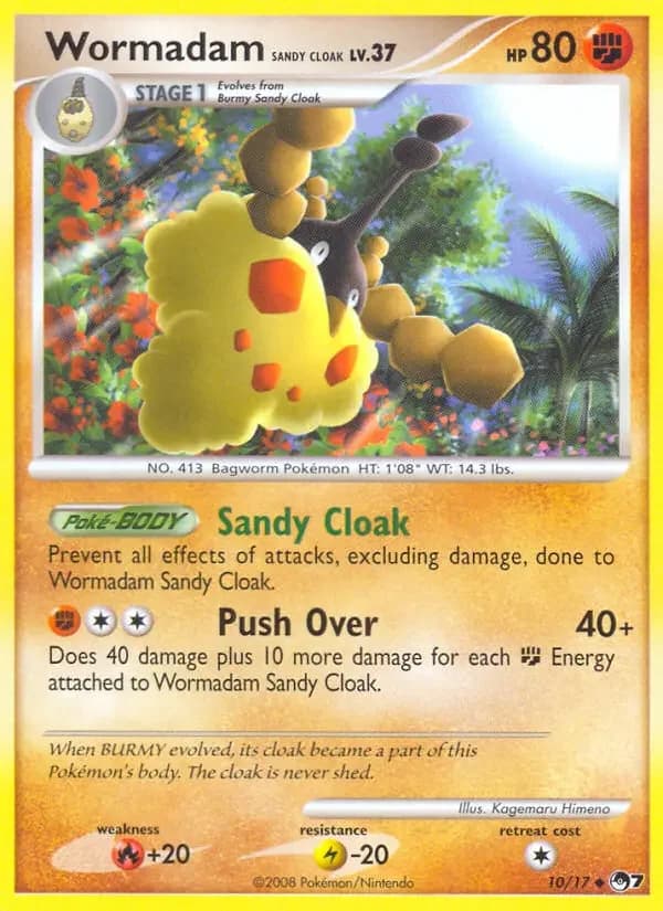 Carte Pokémon Wormadam Sandy Cloak #10 — POP 7