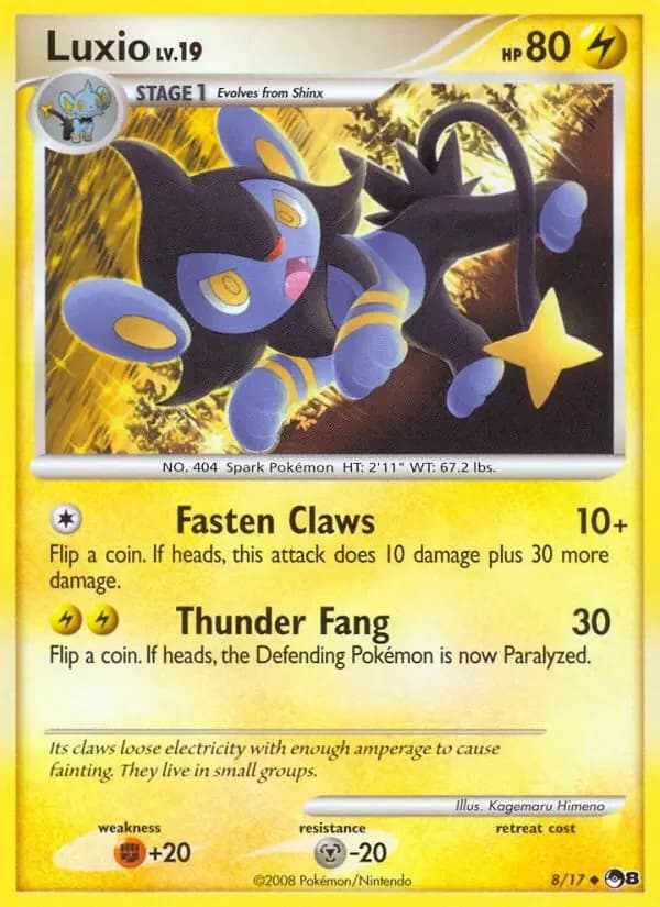 Carte Pokémon Luxio #8 — POP 8