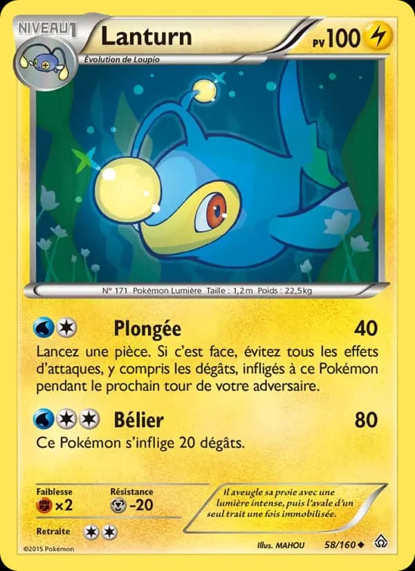 Carte Pokémon Lanturn #58 — Primo-Choc