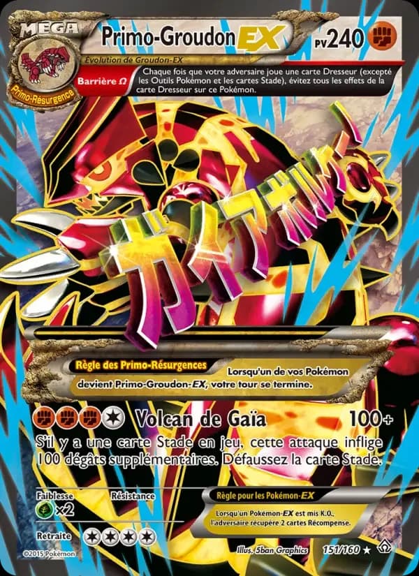 Carte Pokémon Primo-Groudon EX #151 — Primo-Choc