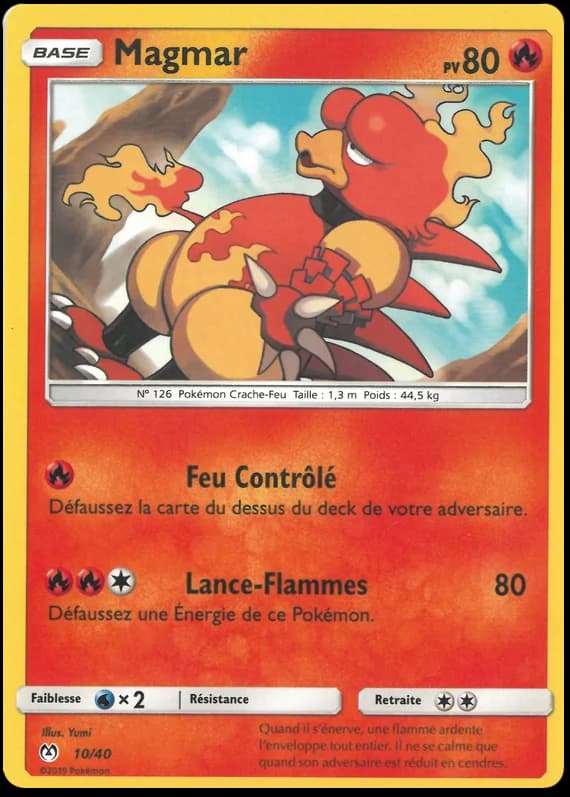 Carte Pokémon Magmar #10 — 2019 Promo McDonald's