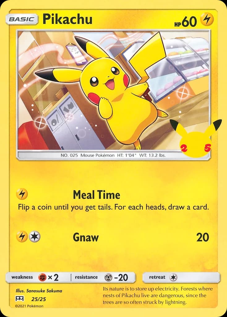 Carte Pokémon Pikachu #25 — 2021 Promo McDonald's
