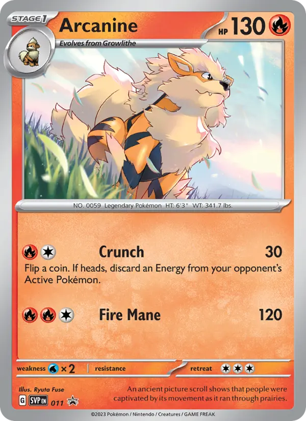 Arcanine #011 — Scarlet & Violet Promos