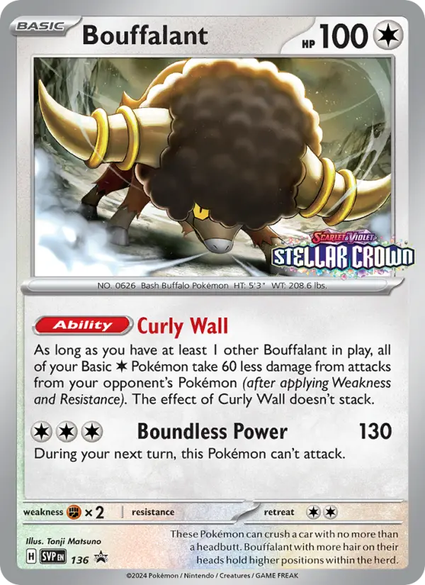 Bouffalant #136 — Scarlet & Violet Promos