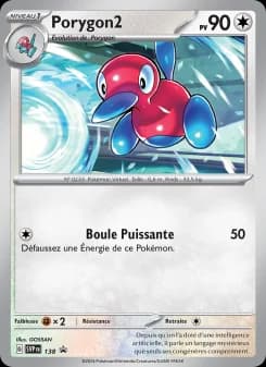 Carte Pokémon Porygon2 #138 — Promos Écarlate et Violet