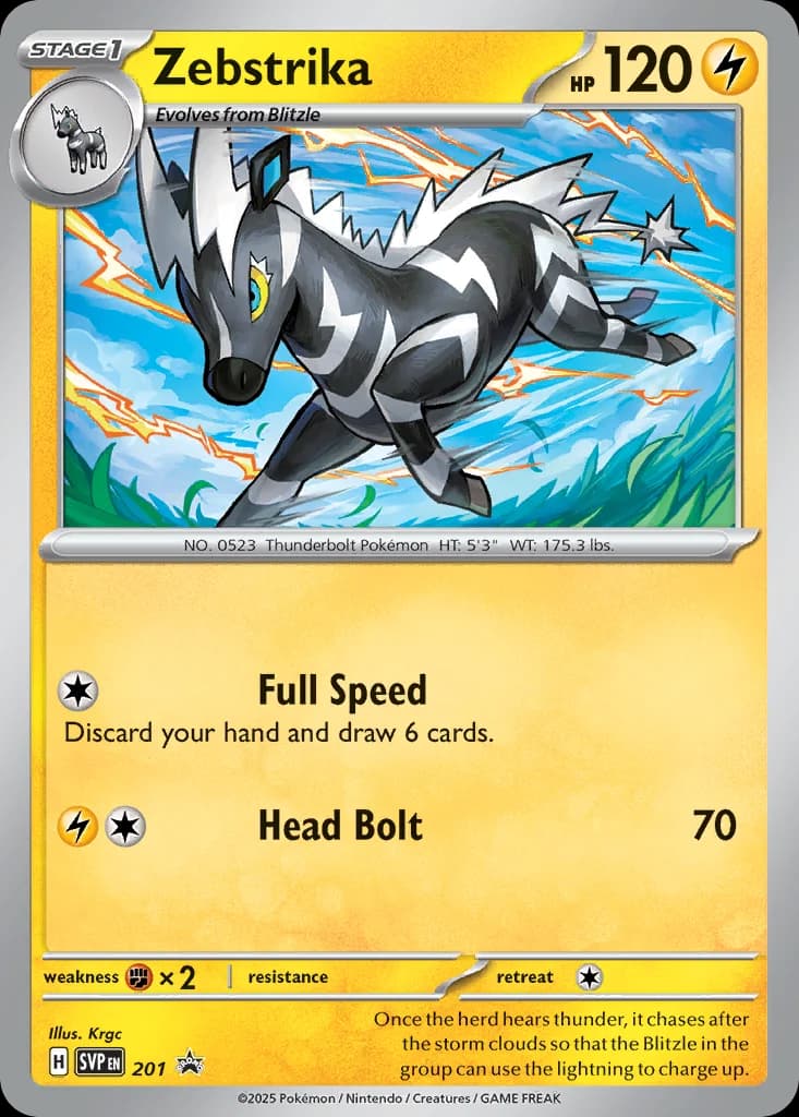 Carte Pokémon Zéblitz #201 — Promos Écarlate et Violet