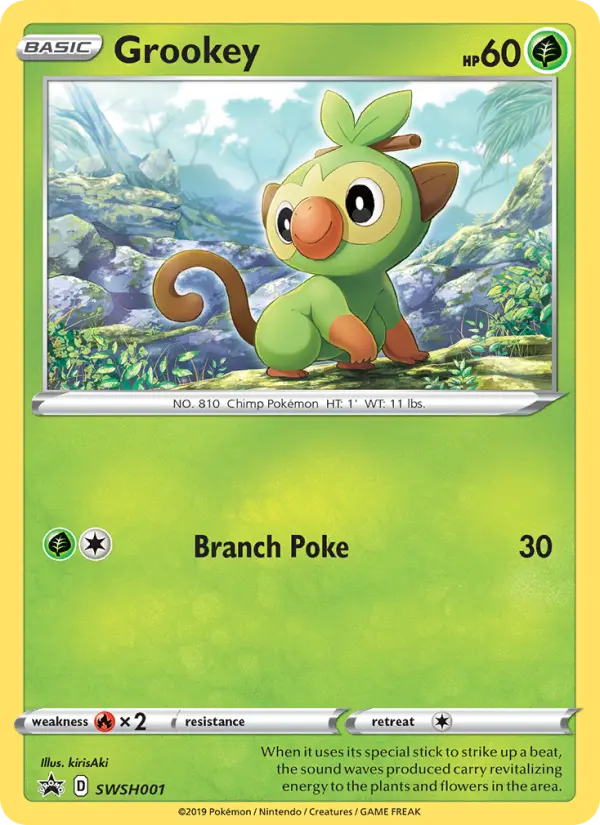 Grookey #SWSH001 — Sword & Shield Promos