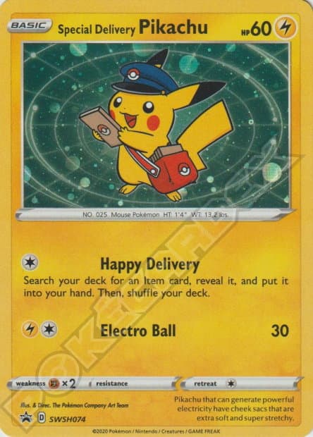 Carte Pokémon Livraison Spéciale Pikachu #SWSH074 — Promos Épée et Bouclier