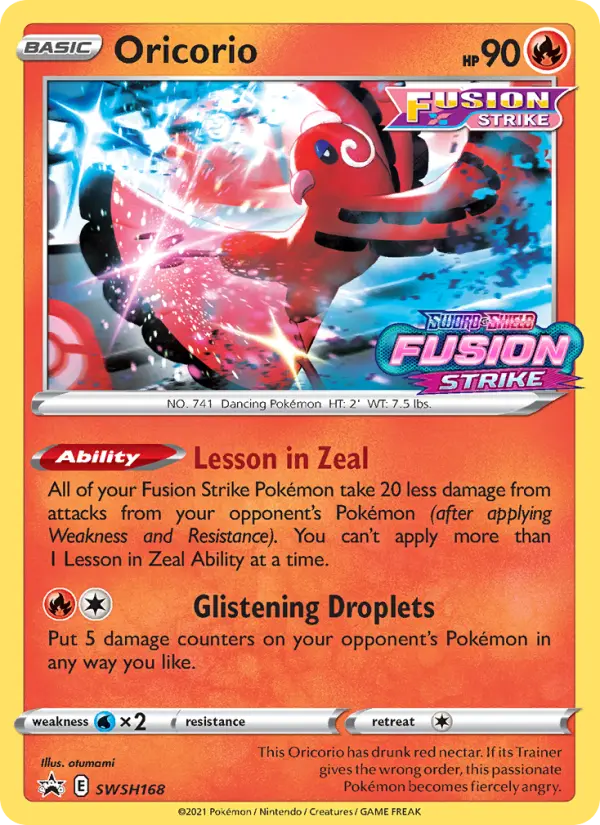 Oricorio #SWSH168 — Sword & Shield Promos