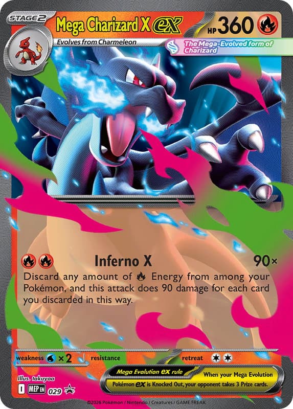 Mega Charizard X ex #029 — Mega Evolution Promos