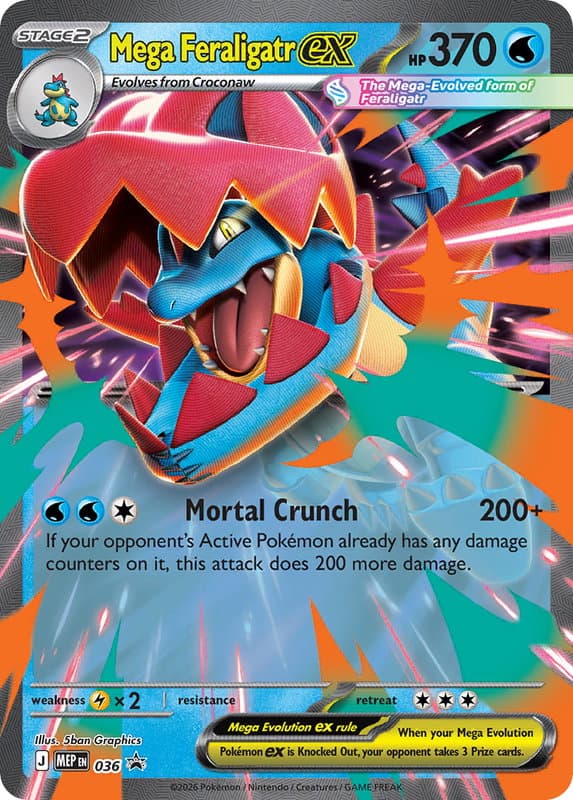 Mega Feraligatr ex #036 — Mega Evolution Promos