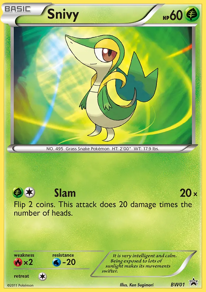 Snivy #BW01 — Black & White Promos