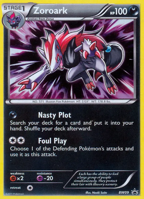 Zoroark #BW09 — Black & White Promos