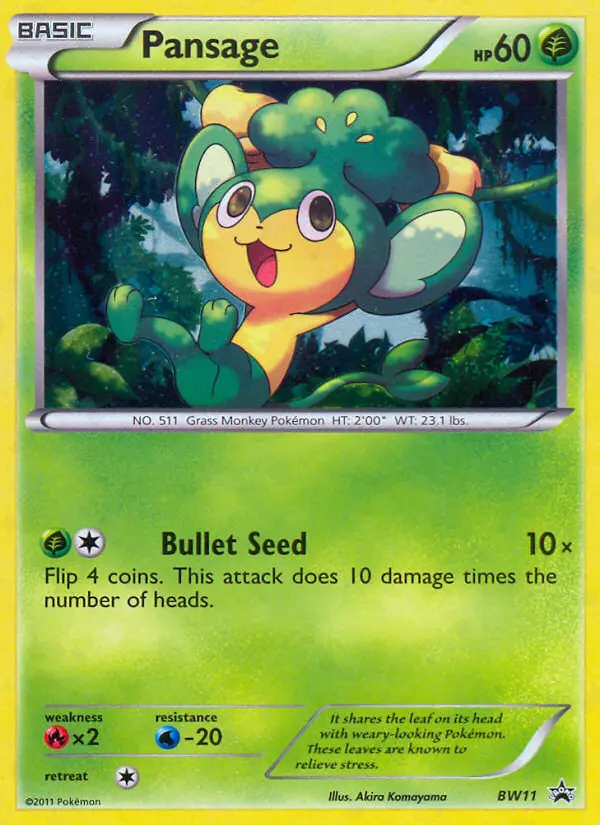 Pansage #BW11 — Black & White Promos
