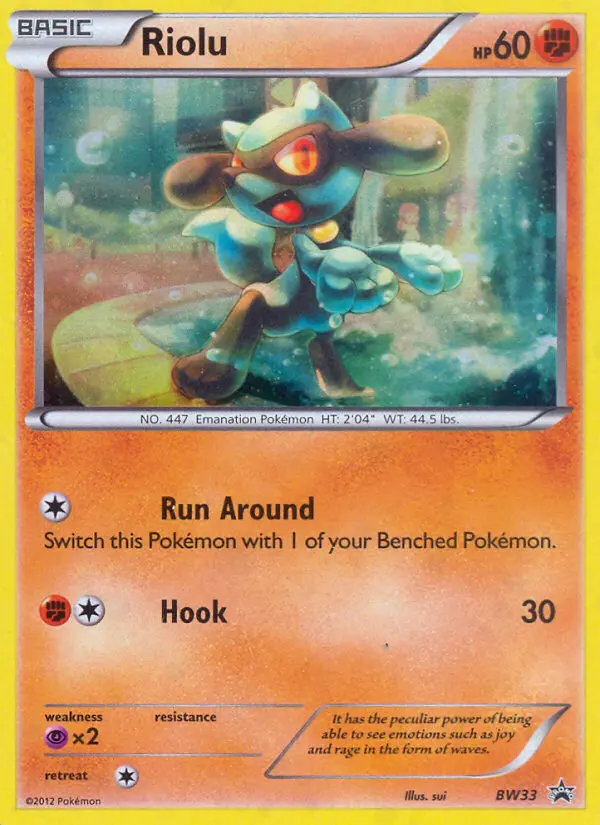 Riolu #BW33 — Black & White Promos