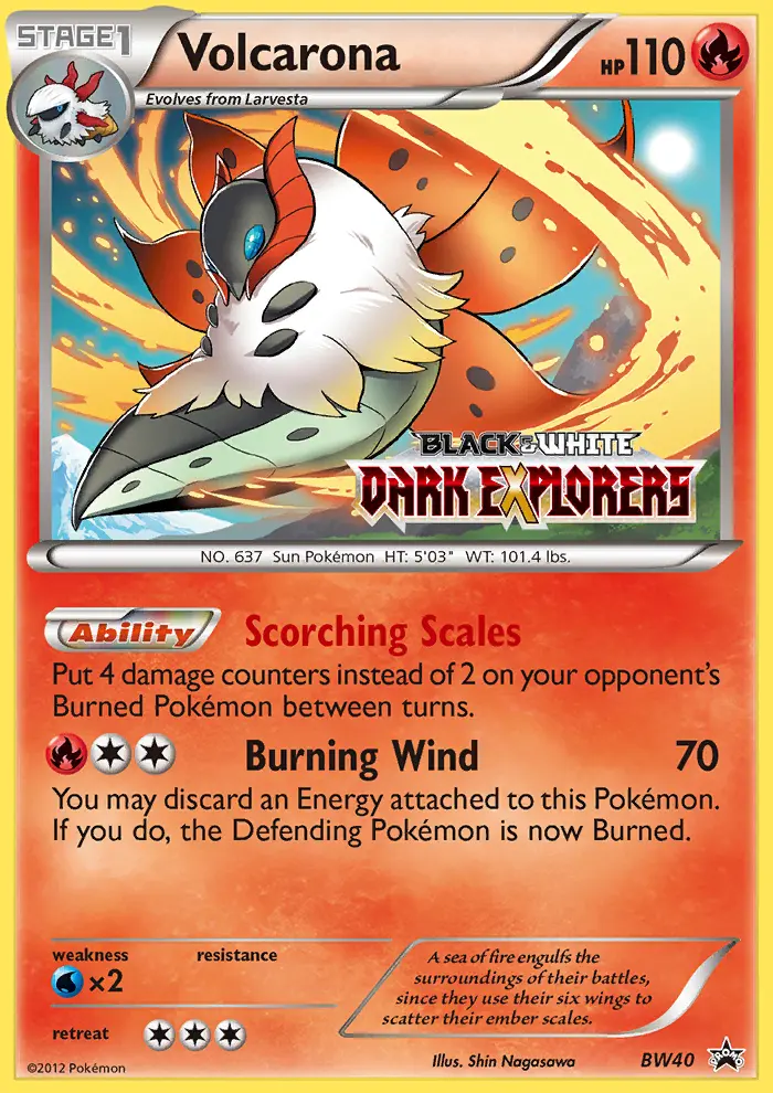 Volcarona #BW40 — Black & White Promos