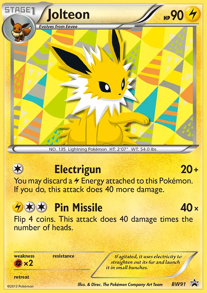 Jolteon #BW91 — Black & White Promos