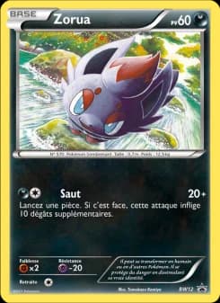 Carte Pokémon Zorua #BW12 — Promos Noir et Blanc