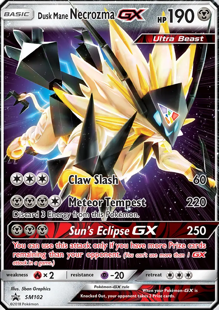 Dusk Mane Necrozma GX #SM102 — Sun & Moon Promos