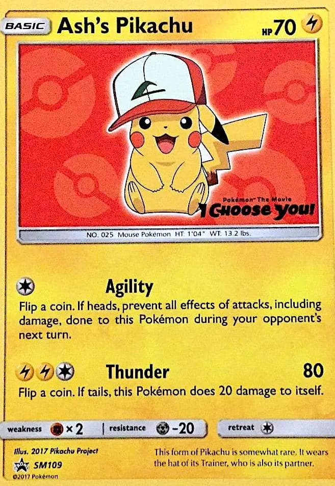 Ash's Pikachu #SM109 — Sun & Moon Promos