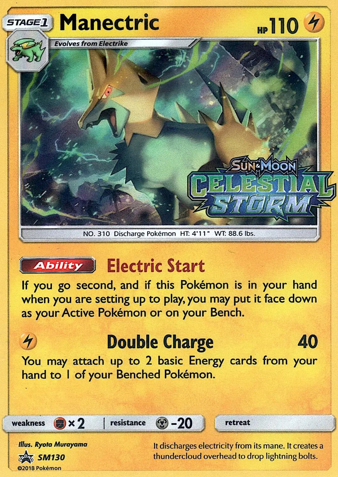 Manectric #SM130 — Sun & Moon Promos