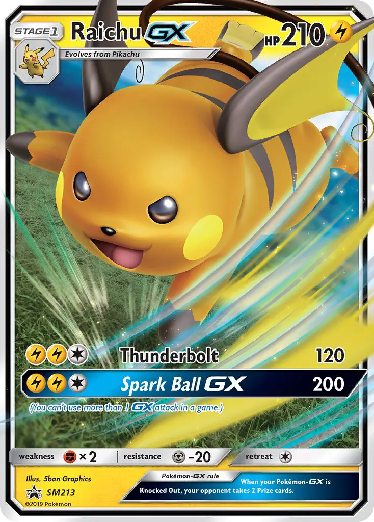 Raichu GX #SM213 — Sun & Moon Promos