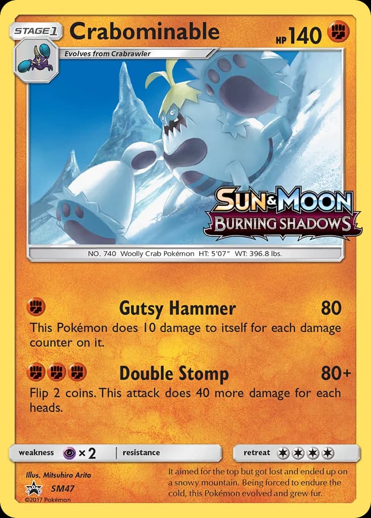 Carte Pokémon Crabominable #SM47 — Promos Soleil et Lune
