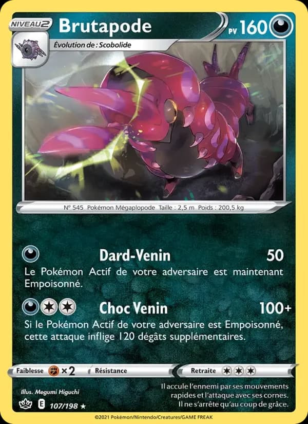 Carte Pokémon Brutapode #107 — Règne de Glace