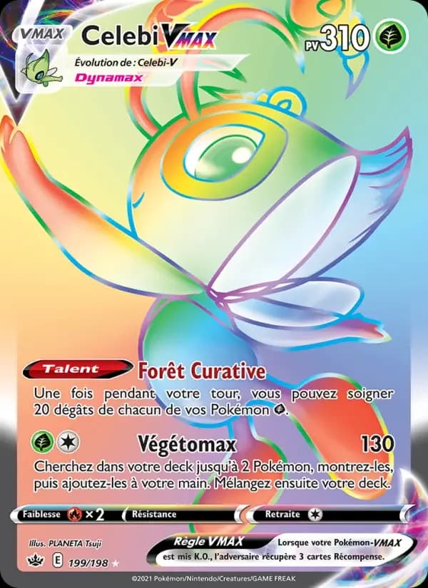 Carte Pokémon Celebi VMAX #199 — Règne de Glace