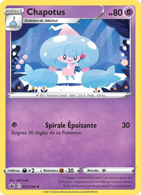Carte Pokémon Chapotus #72 — Règne de Glace