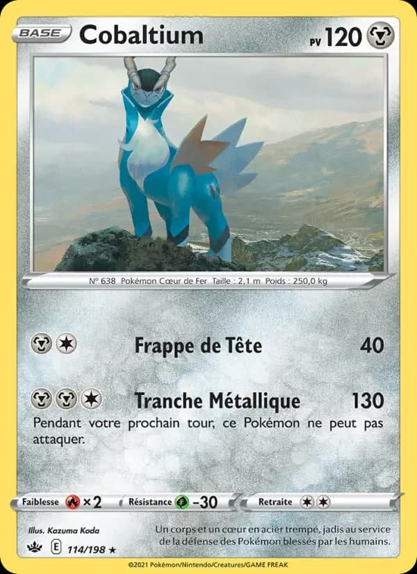 Carte Pokémon Cobaltium #114 — Règne de Glace
