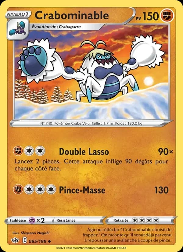 Carte Pokémon Crabominable #85 — Règne de Glace