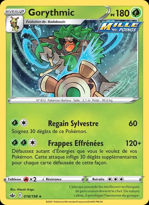 Carte Pokémon Gorythmic #18 — Règne de Glace