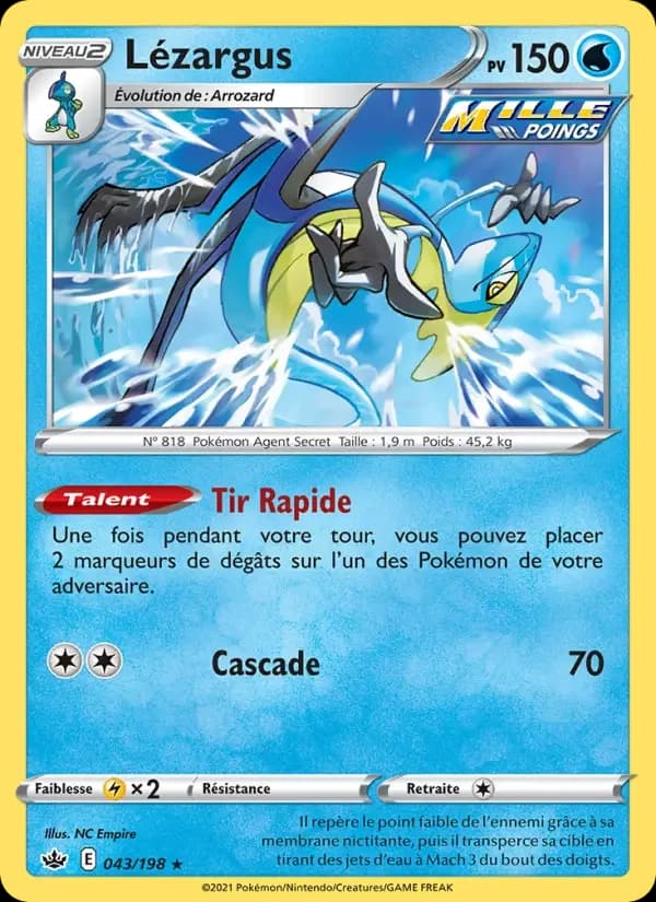 Carte Pokémon Lézargus #43 — Règne de Glace