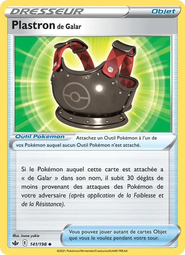 Carte Pokémon Plastron de Galar #141 — Règne de Glace