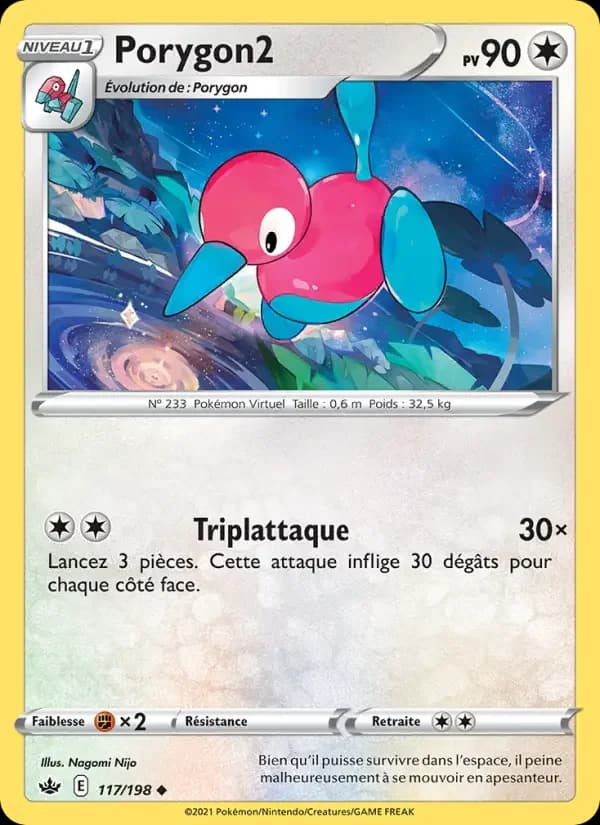 Carte Pokémon Porygon2 #117 — Règne de Glace