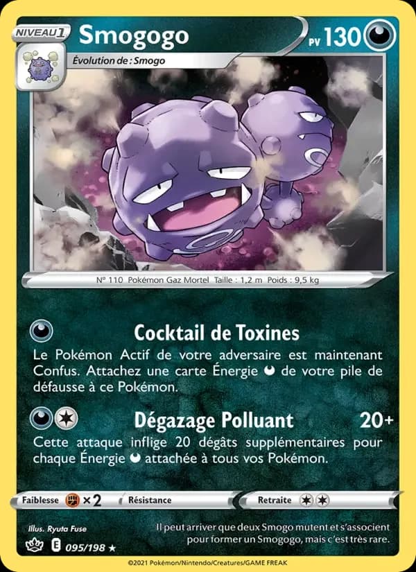 Carte Pokémon Smogogo #95 — Règne de Glace