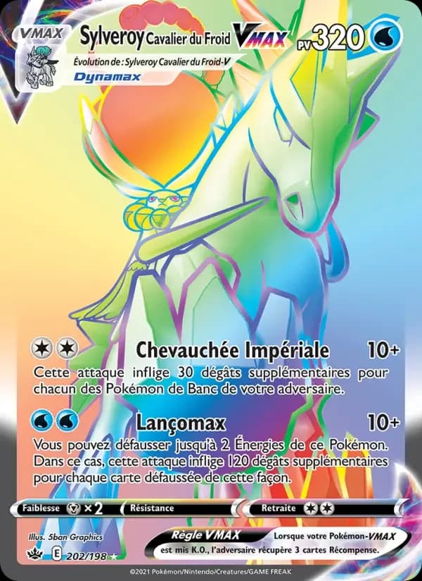 Carte Pokémon Sylveroy Cavalier du Froid VMAX #202 — Règne de Glace