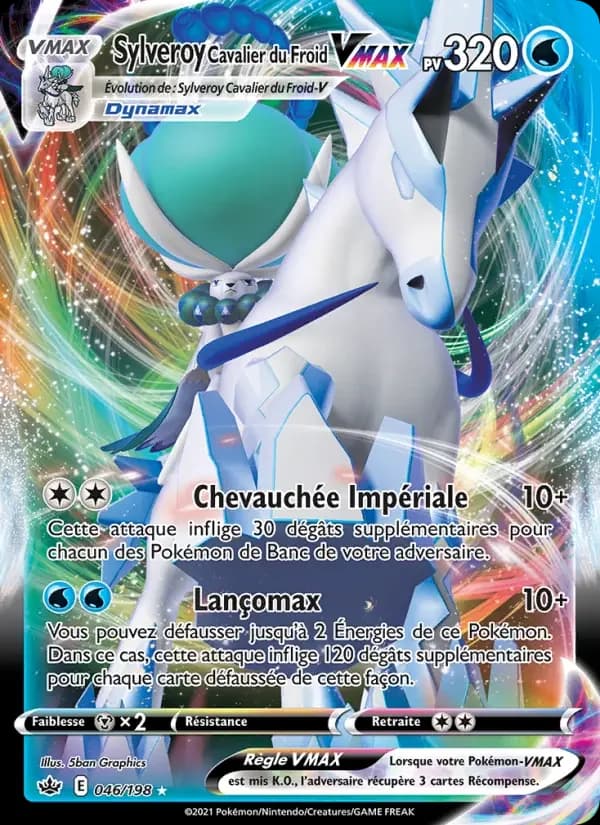 Carte Pokémon Sylveroy Cavalier du Froid VMAX #46 — Règne de Glace
