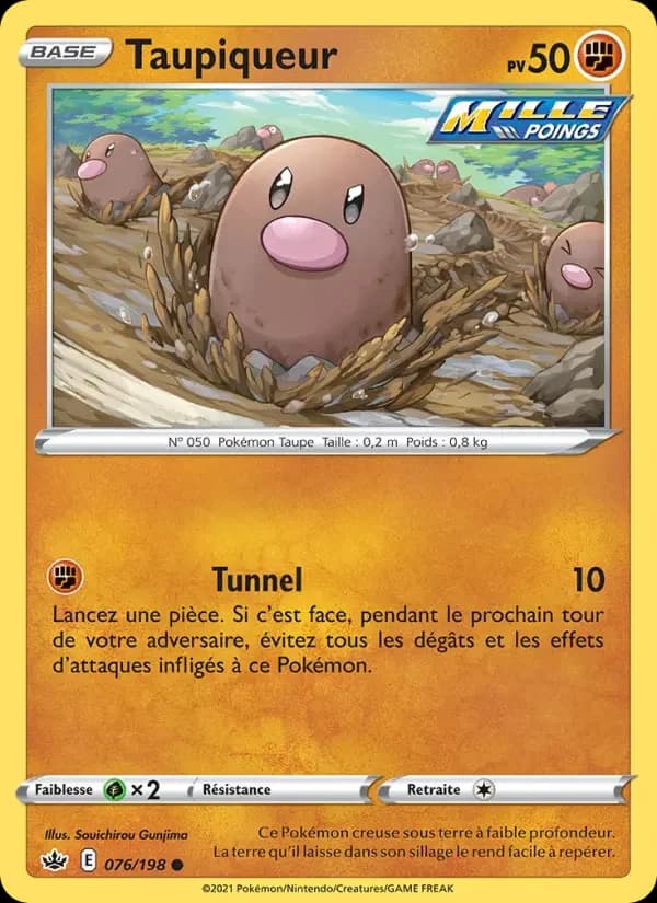 Carte Pokémon Taupiqueur #76 — Règne de Glace