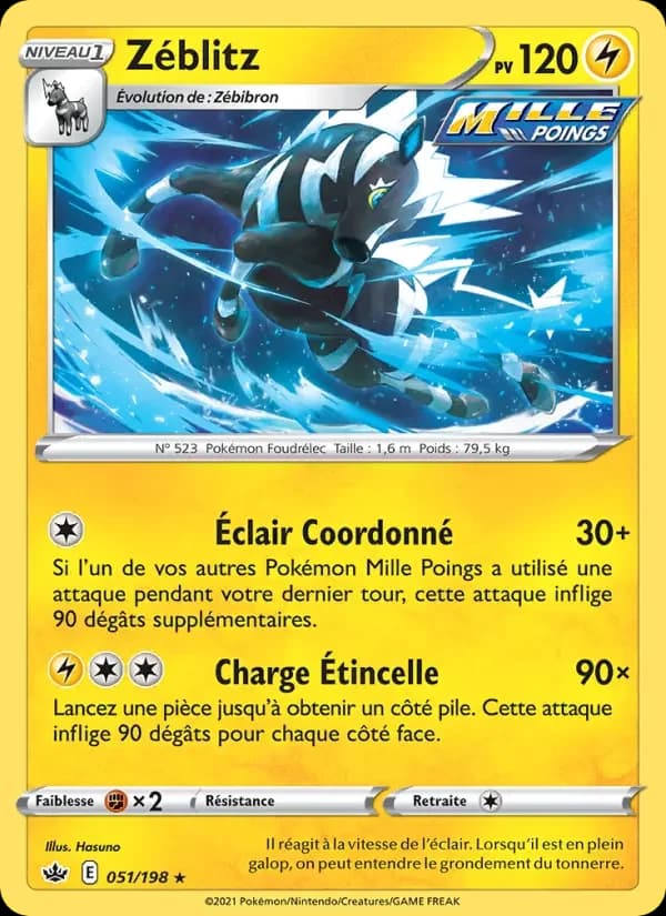 Carte Pokémon Zéblitz #51 — Règne de Glace