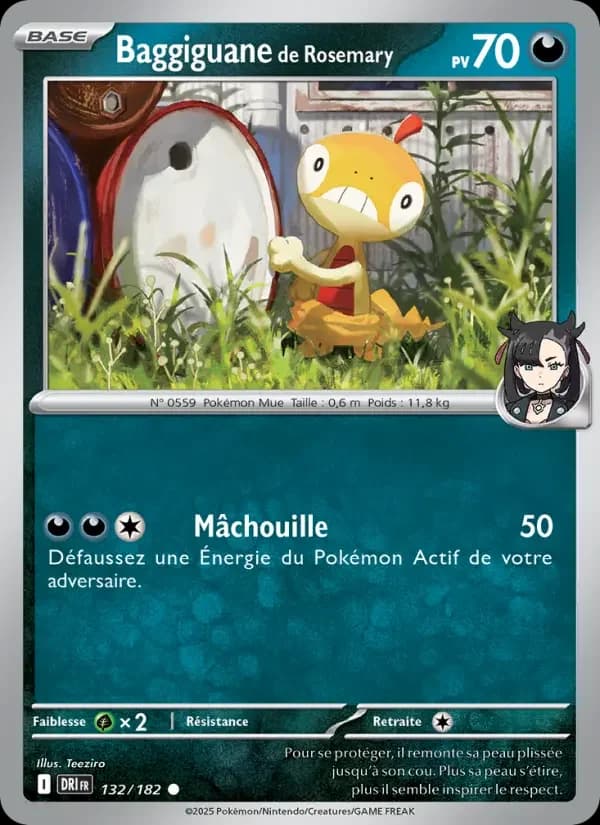Carte Pokémon Baggiguane de Rosemary #132 — Rivalités Destinées
