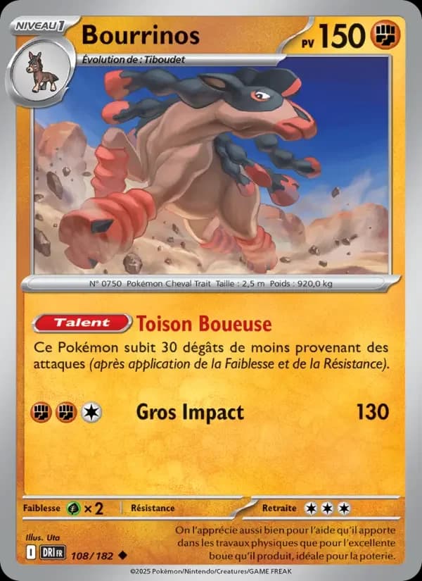 Carte Pokémon Bourrinos #108 — Rivalités Destinées