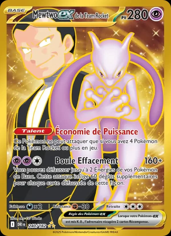 Carte Pokémon Mewtwo-ex de la Team Rocket #240 — Rivalités Destinées