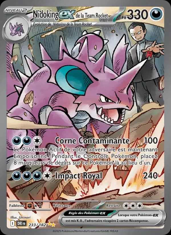 Carte Pokémon Nidoking-ex de la Team Rocket #233 — Rivalités Destinées