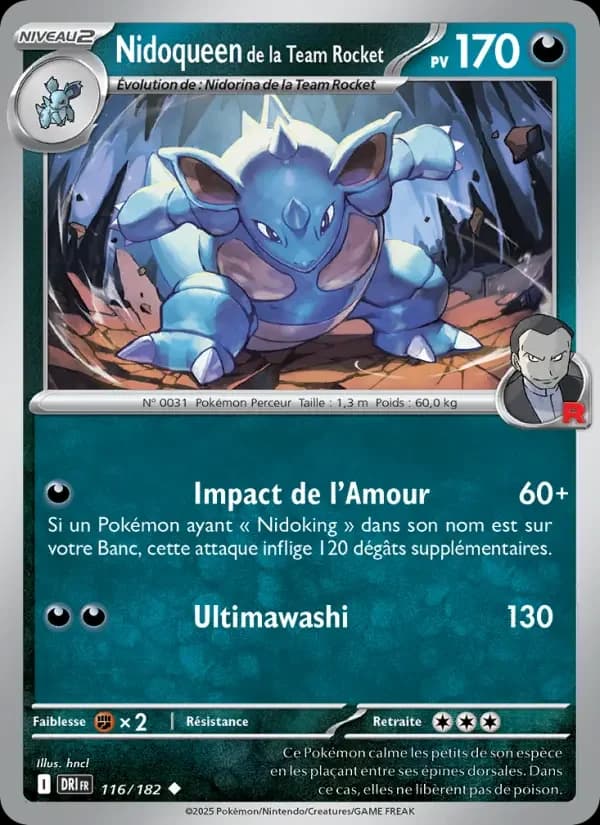 Carte Pokémon Nidoqueen de la Team Rocket #116 — Rivalités Destinées