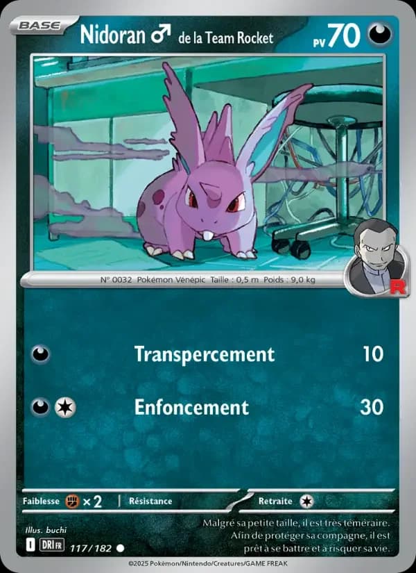 Carte Pokémon Nidoran♂ de la Team Rocket #117 — Rivalités Destinées