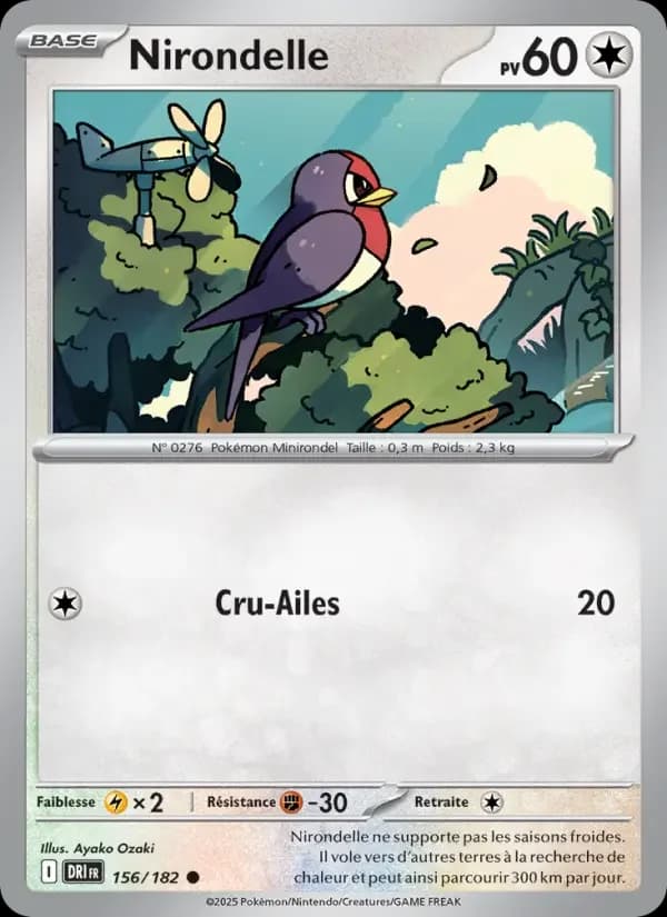 Carte Pokémon Nirondelle #156 — Rivalités Destinées