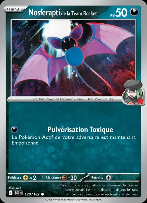 Carte Pokémon Nosferapti de la Team Rocket #120 — Rivalités Destinées