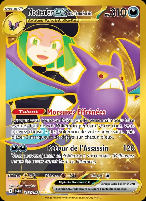 Carte Pokémon Nostenfer-ex de la Team Rocket #242 — Rivalités Destinées